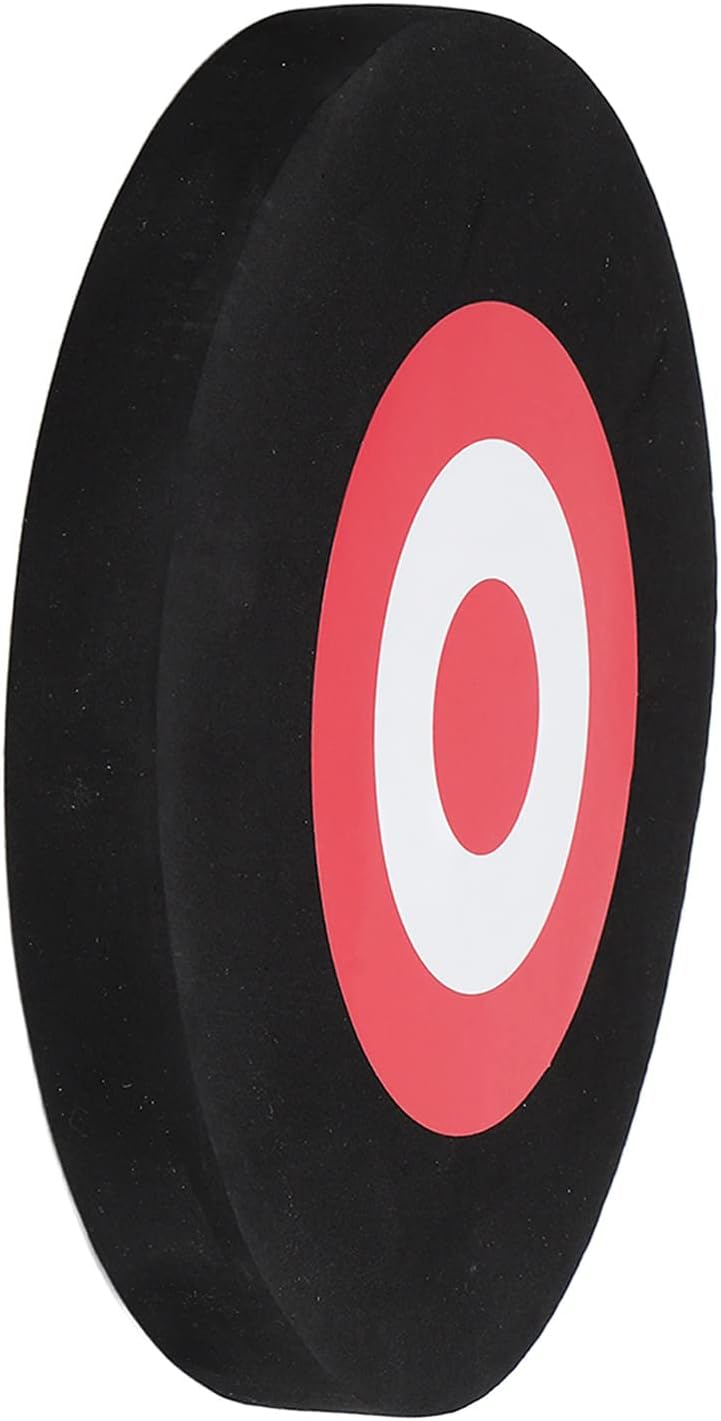 Foam Archery Target, High Density Round EVA Target for Indoor and Outdoor Practice, Sports Accessories for Backyard (Black Red Target)