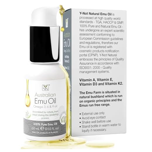 Reines Emu Öl - Kopfhaut-, Haar-, Nagel-, Gesichtsöl & Körperöl für Damen & Herren mit Omega 3 6 9, Vitaminen & Mineralien – 60 ml unparfümiertes australisches Pure Emu Öl von Y-Not Natural