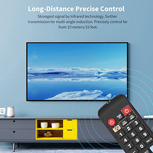 Universal Remote Control For All Samsung Tv Remote Lcd Led Qled Suhd Uhd Hdtv Curved Plasma 4K 3D Smart Tvs, With Buttons For Netflix, Prime Video, Smart Hub-Backlit #TOP3