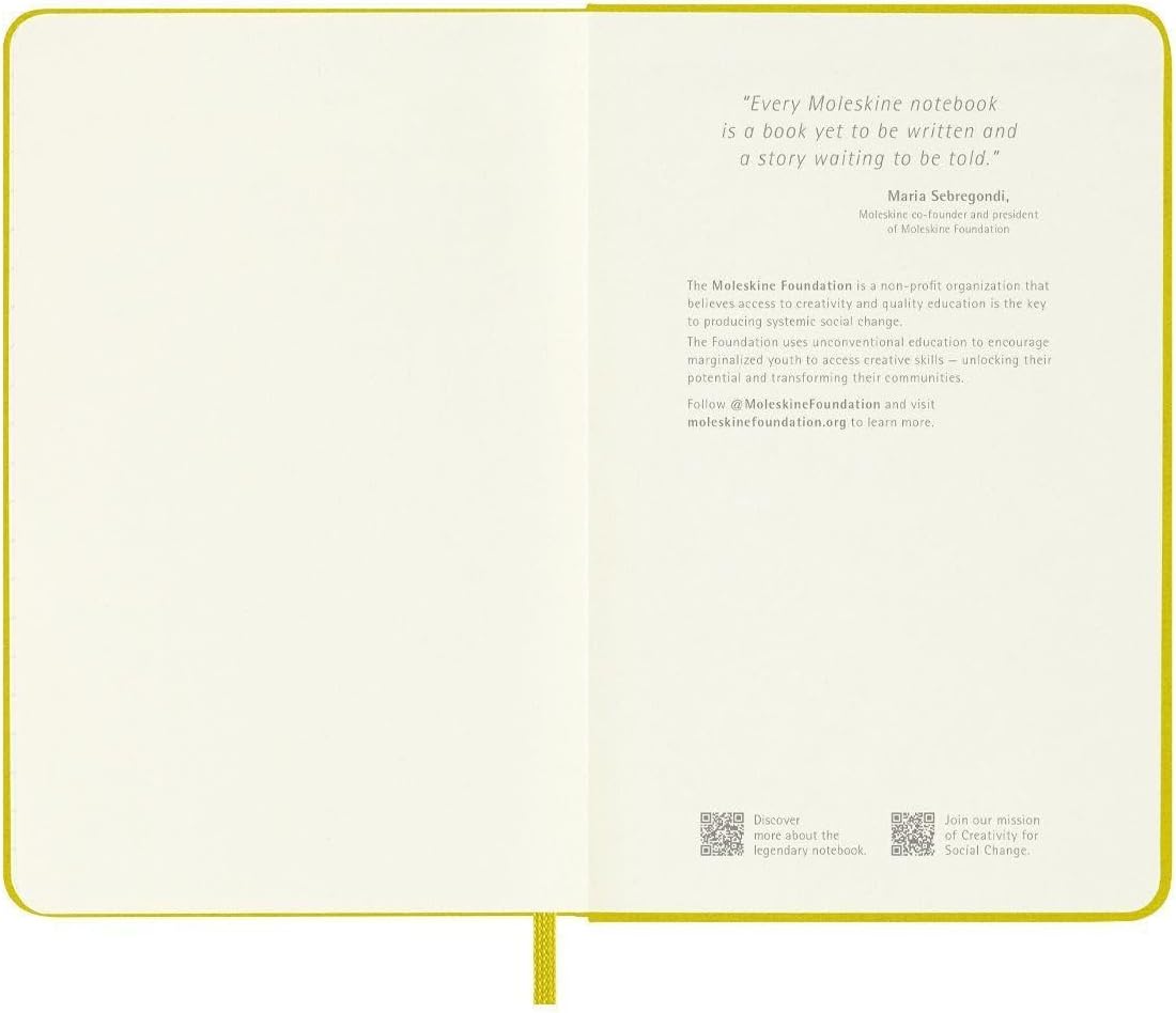 Moleskine Classic Notebook, Hard Cover, Pocket (3.5" x 5.5") Ruled/Lined, Hay Yellow (Silk), 192 Pages