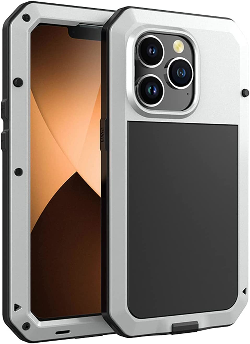 Coque iPhone 14 Pro Max anti-chute protection intégrale argent - 8