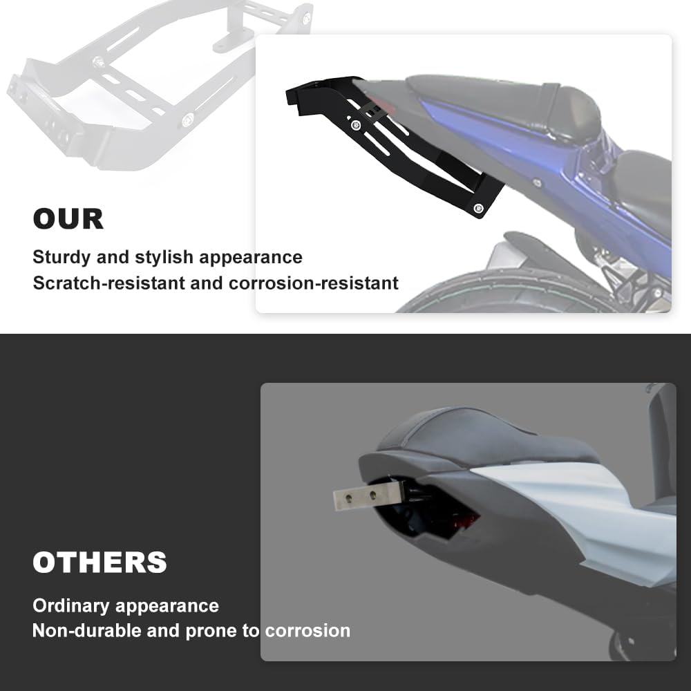 Xitomer Stunt Scrape Bar Kit Fit for YZF-R25 YZF-R3 MT-25 MT-03 Rear Rack Stunt Parts, Motorcycle Wheelie Scraper Guards