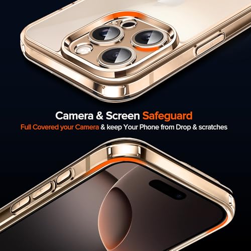 Image of ivoler 3-in-1 Case for iPhone 16 Pro 6.3 inch, Gold