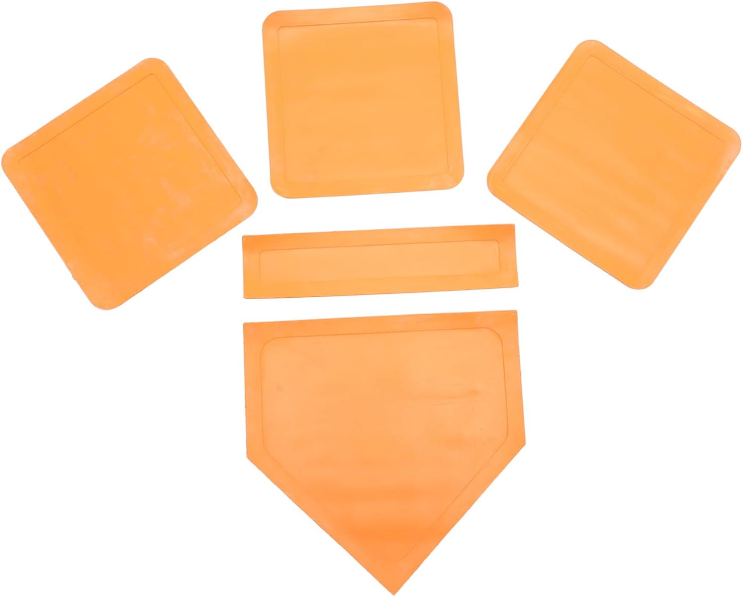 Milisten 1set Non- Rubber Baseball Plates for Youth Practice Thrown Down Bases for School Parks and Softball Games and Portable Rubber Material
