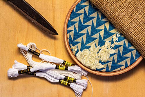 Umc Stag 24 Pieces White Colour Premium Embroidery Floss | 100% Egyptian Cotton Premium Skeins | Cross Stitch Embroidery Thread | Oeko Tex Certified Stranded Cotton | Ideal For Arts & Crafts #TOP7