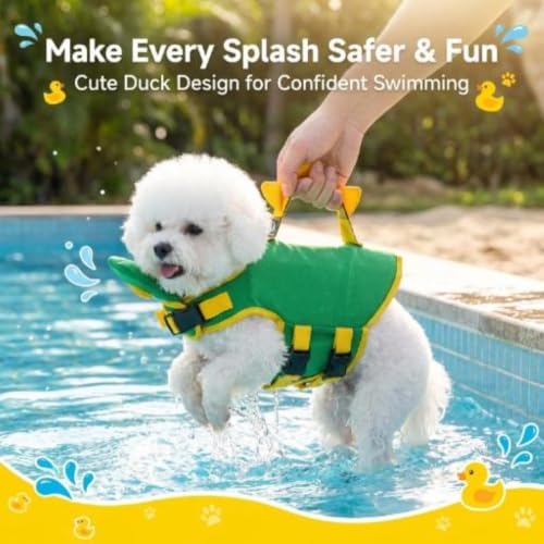 Dog Life Jacket with Chin Float,Dog Life Jacket with Chin Rest (Style 2, Small)