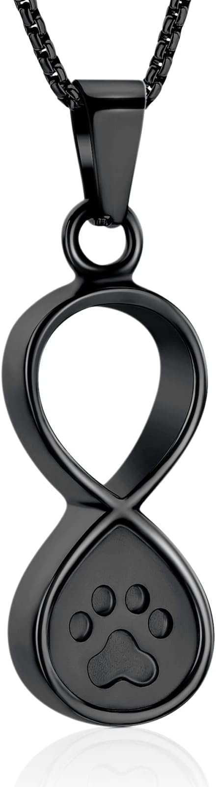 OinsiInfinity Love Pet Cremation Jewelry for Ashes of Dog/Cat Funeral Keepsake Urn Necklace Pendant Memorial Jewellery