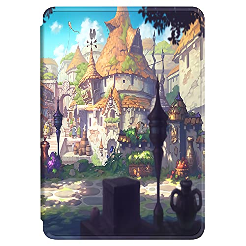 Case for Kindle Paperwhite 2021 6.8" Flip Silicone Cover Diverse Fantastic Castle Style Pattern Kindle Paperwhite Signature Edition Protective Shell Auto Wake Up or Sleep TPU Case (3)