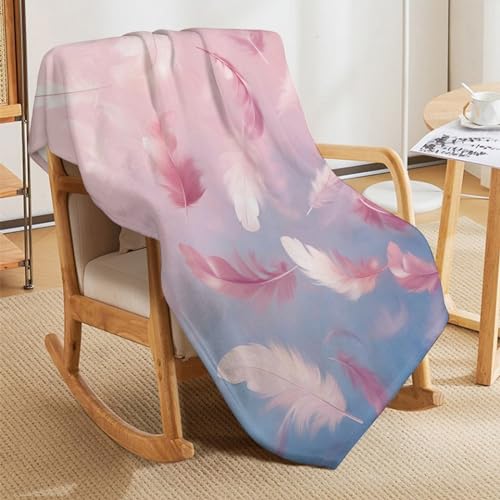 Couvertures flannel chaudes Plume 100x130cm pour vos soirées