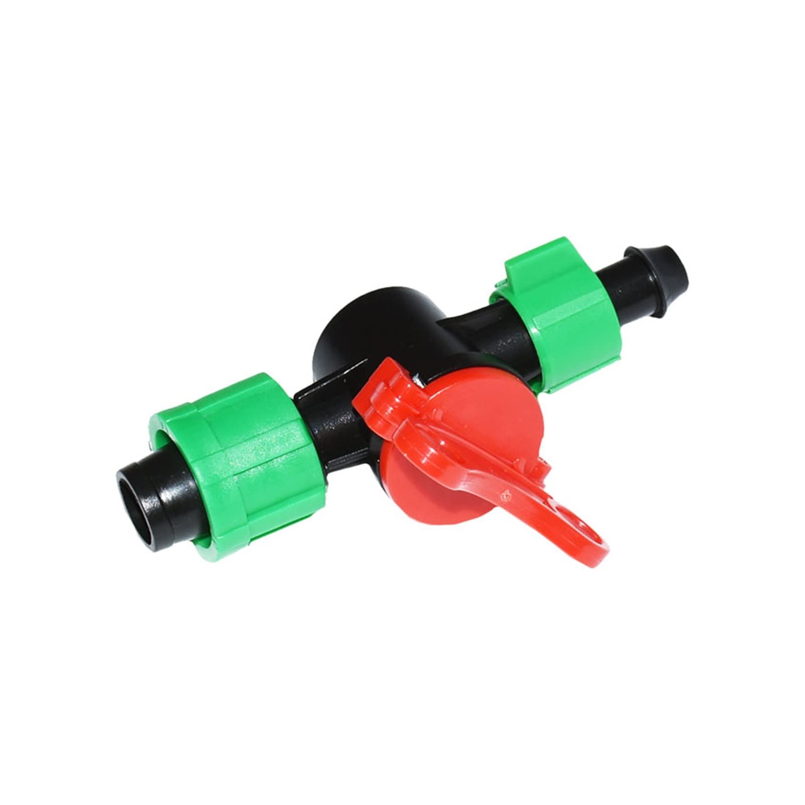 Conexión de agua de pulverización Cinturón de riego por goteo Válvula de riego Válvula de riego Válvula de agua Garden Grifo PE PVC Tornillo de conector de dos vías de púas 10pcs