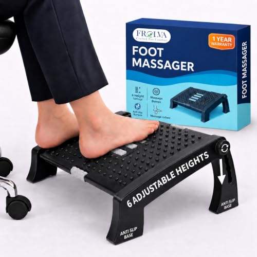 FROLVA Adjustable Foot Rest for Office Chair | 1 Years warranty | Ergonomic Footrest for Office Desk | Leg Rest Stool | Foot Rest stool Under Table | Foot Stool for Home, Office Table and Sofa
