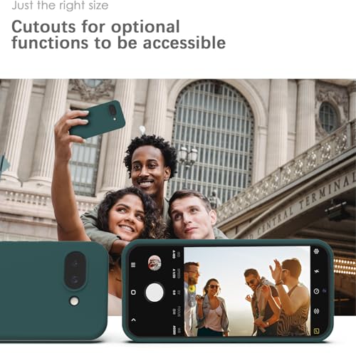 YATWIN Hülle für Google Pixel 9a, Silikon Handyhülle mit Futter, 1mm Kamera und Displayschutz, Dünn & Leicht, Anti Kratzer Case, Grün 6