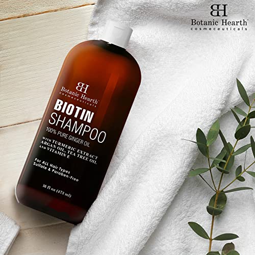 Botanic Hearth Biotin Shampoo With Ginger Oil & Keratin - For Hair Loss And Thinning Hair - Promotes Hair Growth, Sulfate & Paraben Free, For Men And Women - 16 Fl Oz #TOP4