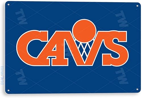 Tinworld Letrero de estaño Cavs Baloncesto Retro Deportes Metal Sign Decoración Bar Pub Cueva Metal Sign Decoración B344