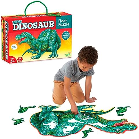 Peaceable Kingdom Glänzendes Dinosaurier-Bodenpuzzle Cover