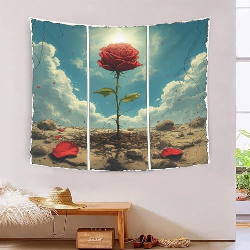 Tapisserie murale effet 3D relief floral grand tissu déco 180cmx230cm