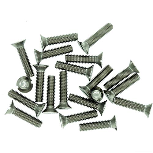 M1.2 (1.2mm x 6mm) Slot Countersunk Machine Screw (Bolt) - Stainless Steel (A2) (Pack of 20)