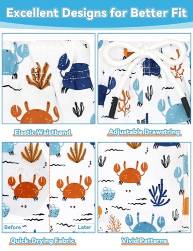 Image of Olreco Toddler Swim Trunks Baby Boy Bathing Suit Quick Dry Kids Swimsuits Boys Board Shorts Kids Swim Shorts Boys' Swimwear
