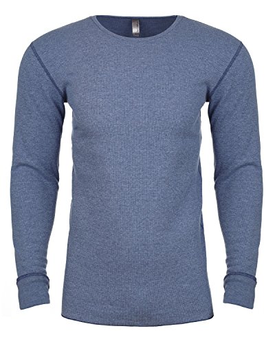 Next Level Unisex Long-Sleeve Thermal, Hthr Blue, Large