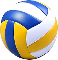 Bola de Vôlei Profissional Azul Amarelo e Branco Material Sintético para Treino e Competição