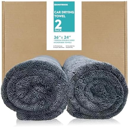 2 Pack 36"x 24" Microfiber Towels for Cars, Car Drying Towel, Dry...