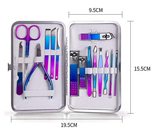 15PCS-Professional-Manicure-Pedicure-Set-for-Nail-Tips-Cutter-Stainless-Steel-Nail-Clipper-Eagle-Hook-Tools-Kit-for-Nail-Art