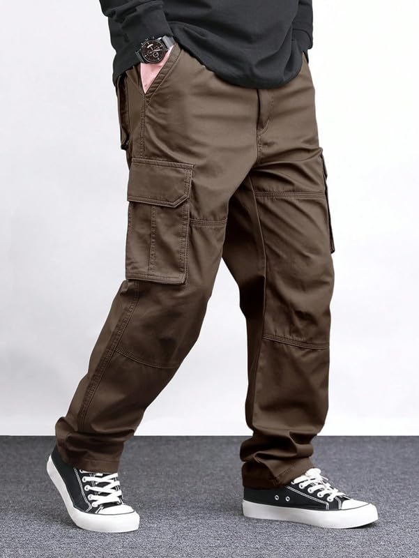 Image of DEELMO Men's Stylish Multi-Pocket Cargo Pants || Casual Fit Pants Trousers || Stylish Trousers for Men || Men's Cargo (MD501 01 08)