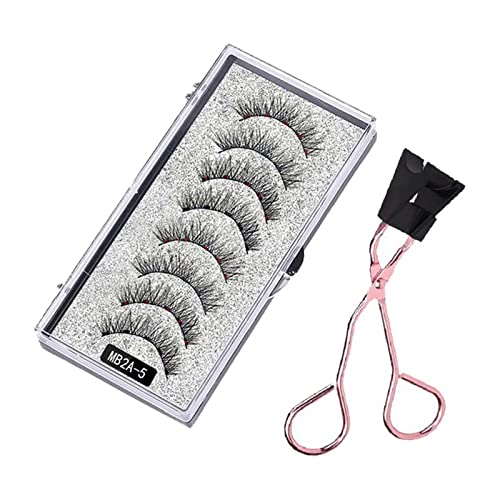 Kit de pestañas magnéticas reutilizables, pestañas magnéticas autoadhesivas reutilizables 3D sin delineador de ojos ni pegamento, aspecto natural, negro, fácil de poner, pestañas postizas impermeables