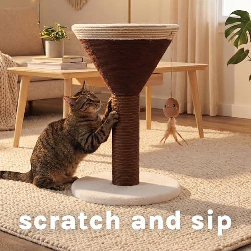 Kitty City Rascador Torre de Sisal 14" Espresso Martini miniatura 2
