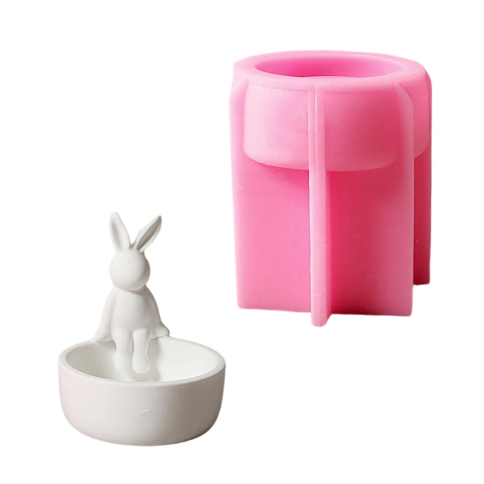 Kalttoy Rabbits Holder Molds Candlestick Silicone Molds Castings Storage Box Epoxy Resin Plasters Candlestick Silicone