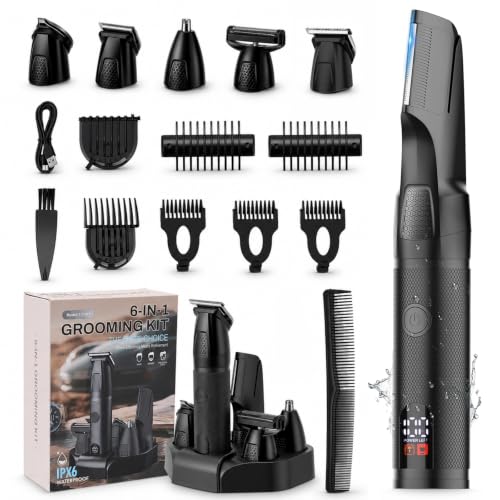 Recortadora Corporal Hombre IPX6 Impermeable para Afeitado en Seco y Mojado 2