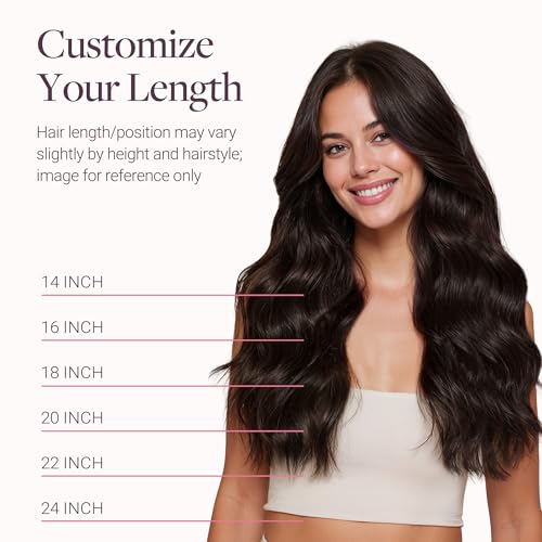 Image of GOO GOO Sew In Hair Extensions Real Human Hair Thick, Add Volume 18In 120g