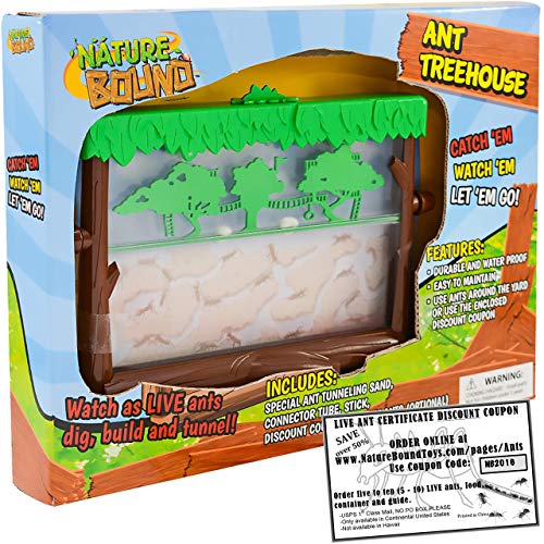 Nature Bound Toys Ant Treehouse Habitat Kit with Sand, Connector Tube, Feeding Stick & Insect Instructions - Image 3