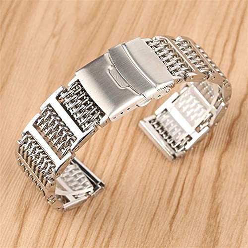 Bracelet montre réglable et fermoir pliable en maille acier robuste - 3