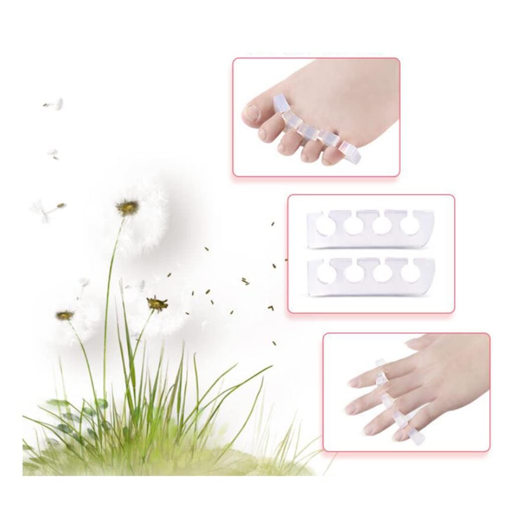 separadores de dedos, separador de dedos, estirador de dedos de gel y separador de dedos. Alivio de juanetes, dedos en martillo, pedicura, for mujeres y hombres. Alivio instantáneo del dolor después d