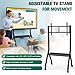 Interactive Whiteboard Stand for 42 to 75 Inch Screens Adjustable Floor Wheeled TV Cart Rack Holds Up to 210lbs Rolling TVs Bracket with Wheels & Laptop Shelf for Office/Classroom/Home