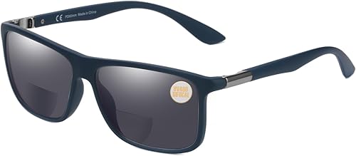 Miniatura 7 de Missfive Lentes de sol bifocales de lectura para hombre, con protección UV para lectores de sol en exteriores, lejanos y cercanos, anteojos clásicos