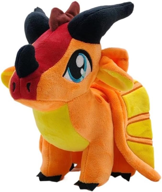 EASELR Wings of Fire Dragon Plush Toy Rainwing Dragon Stuffed Animals Pterosaur Plush Flying Dragon Pillow Plushies Gifts for Fans Kids Boys Girls (Silkwing)