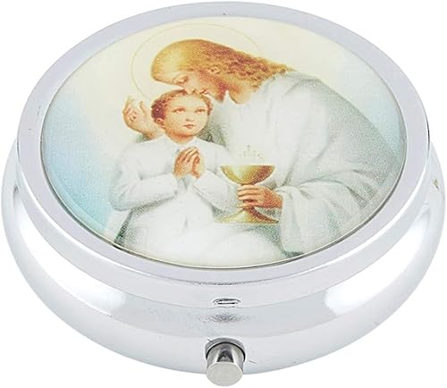 Needzo Rosario de primera comunión de cáliz con estuche para niños, 18 pulgadas