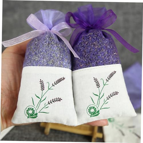 12 bolsas sachet de lavanda con cordón y malla miniatura 6