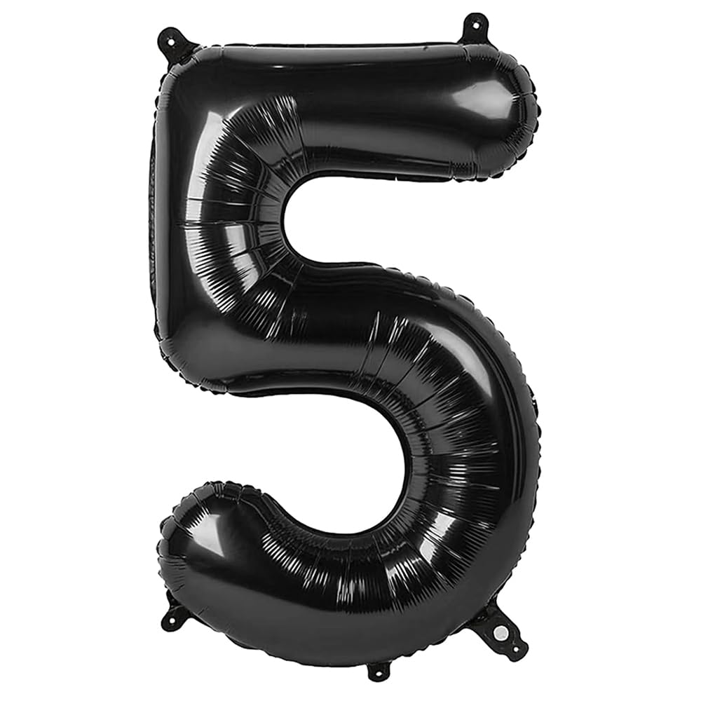 Foil Globo Número 5 Azul 40" (101cm), Inflable Helio o aire, Gigante Numeros 0-9, 10-19, 20-29, 30-100, Grande Globos Decoración para La Boda Aniversario y Cumpleaños Fiestas — view 309