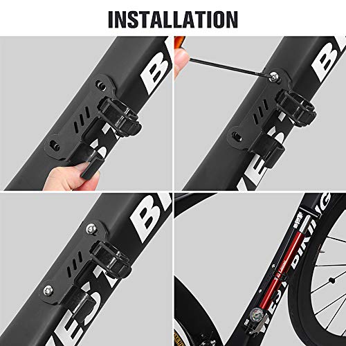 Bomba de bicicleta, Romacci Bomba de bicicleta portátil de liga de alumínio Tubo de pneu Mini bomba