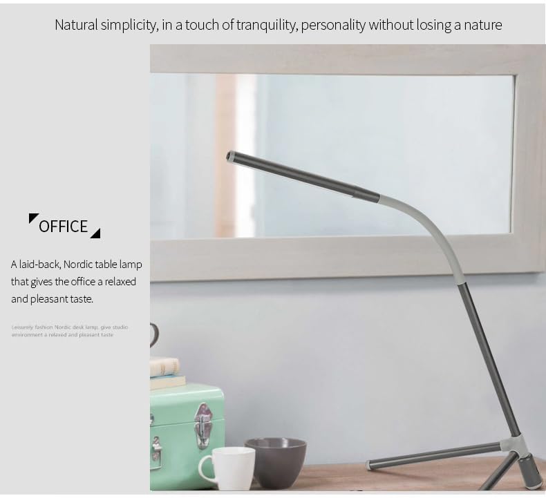 Image of LED Night Light Desk Lamp Eye Protection LED Lamp Flexible Bedside Table Desk Lamp LED Reading Desk Light with USB Charging Multi-Function Socket (Black Trio Lamp)