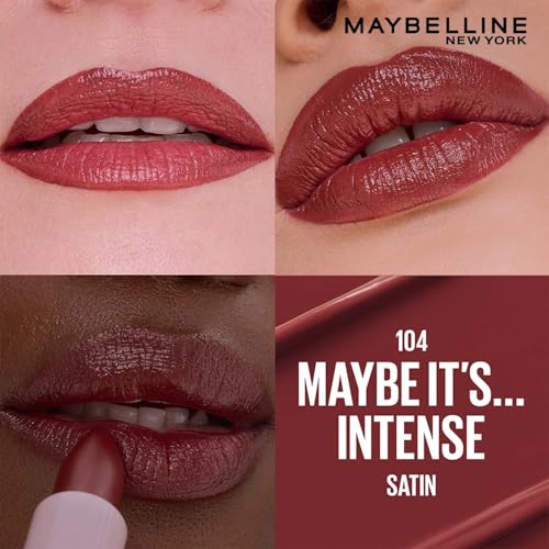Image of Maybelline New York Maybelline Serum Lipstick (Satin), 104 Maybe | 1-Swipe Lush Color 8HR Weightless Hydration