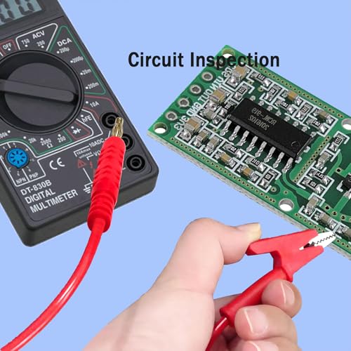Image of 12AWG 4mm Banana Plug to Alligator Clip Test Lead Wire Cable 2PCS | Jumper Wires with Alligator Clips for Multimeter, Battery Testing 3.28Ft