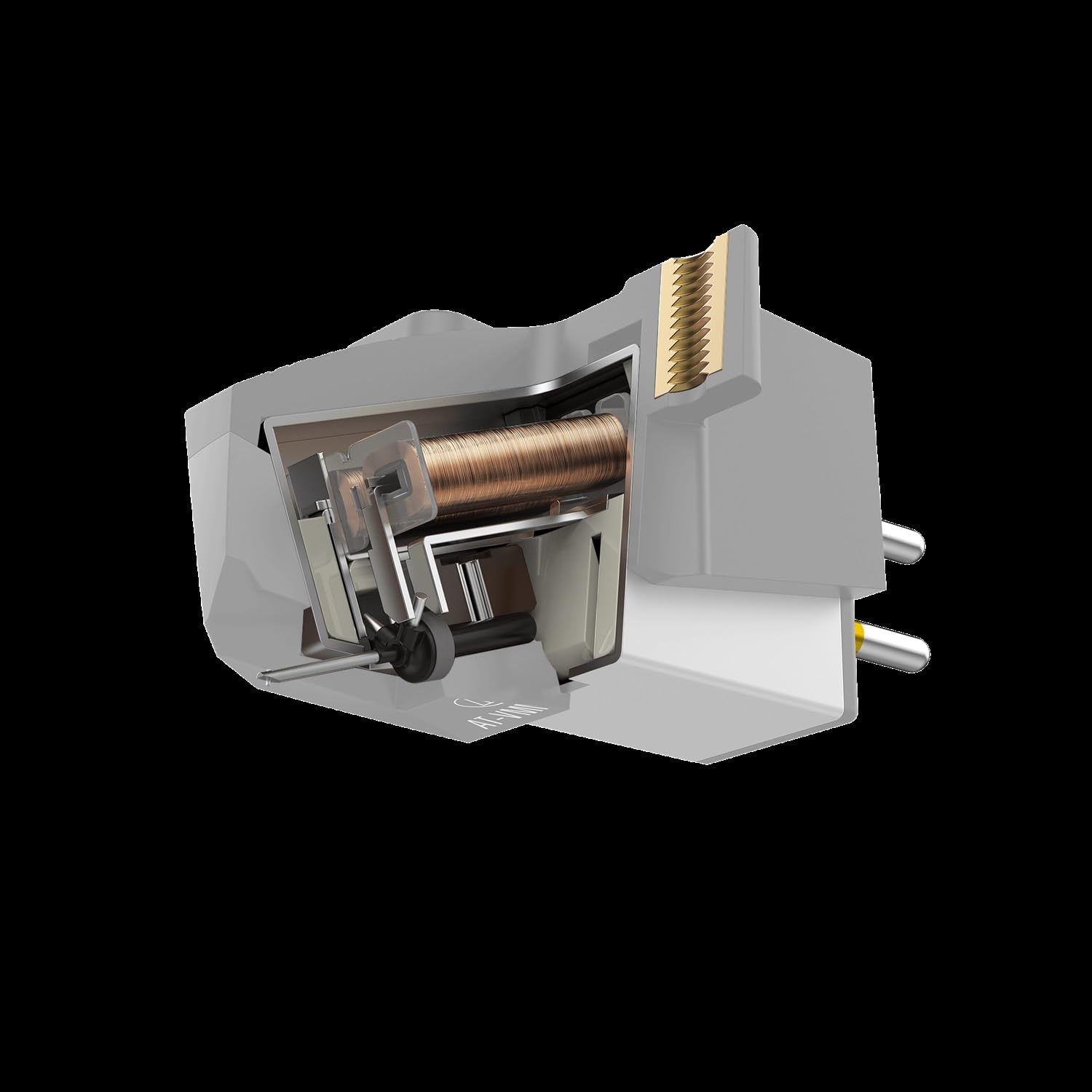Audio-Technica AT-VM95EN/H Moving Magnet Cartuccia sulla AT-HS6 Headshell
