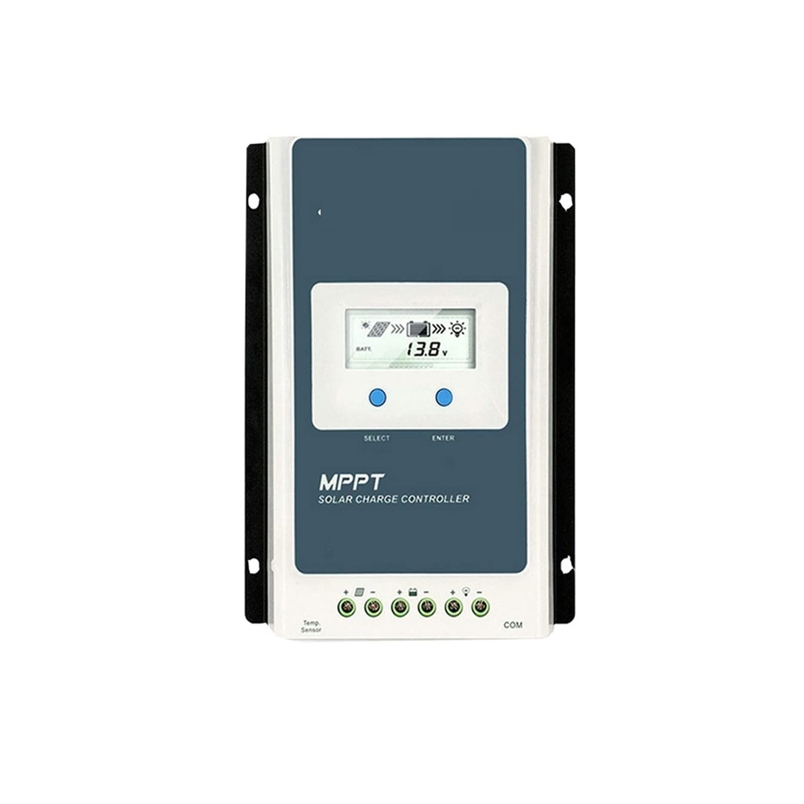 Gqnblvhzupdm One Color Solar Controller, Mppt 40A 30A 20A 10A Solar Charger Controller Lcd 12V24v Auto High Efficiency Regulador