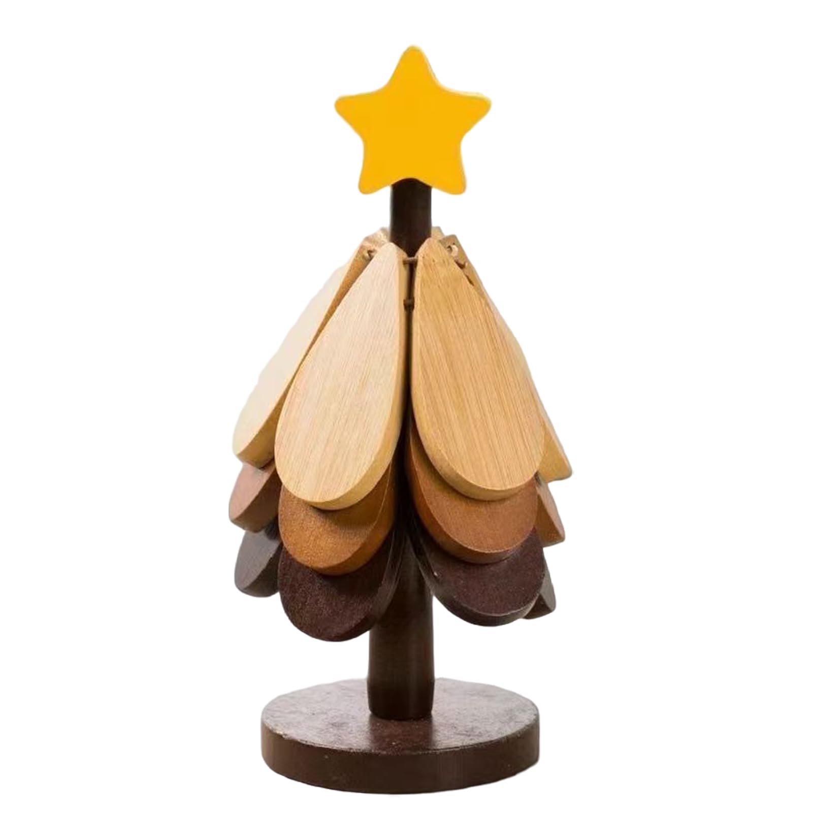 POXZSFX Christmas Tree Insulation Bracket Set Wooden Desktop Mat Made Of Natural Wood Is Heat-resistant And Durable Christmas Wooden Trivets 1 Stand Like, 3pcs 1