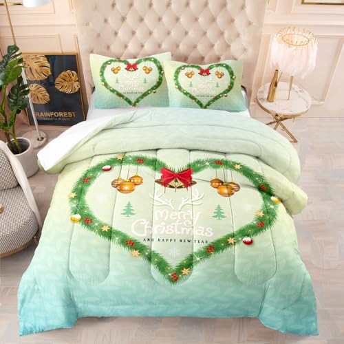 Edredon Cama 135 Corazón Verde Oro Relleno Nordico 4 Estaciones Duvet Suave Microfibra Edredón Nórdico Transpirable Edredon Cama Lavable Edredones Nordicos 172x218 cm