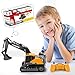 DOUBLE E Volvo RC Excavator Remote Control Excavator Toy for Boys Full Function Construction Vehicles Toys with Shovel for Outdoor Play Sandbox Digger Toys Gifts for Kids
